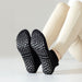 Calcetines yoga gimnasia deportivos modelo elasticado antideslizante corto negro