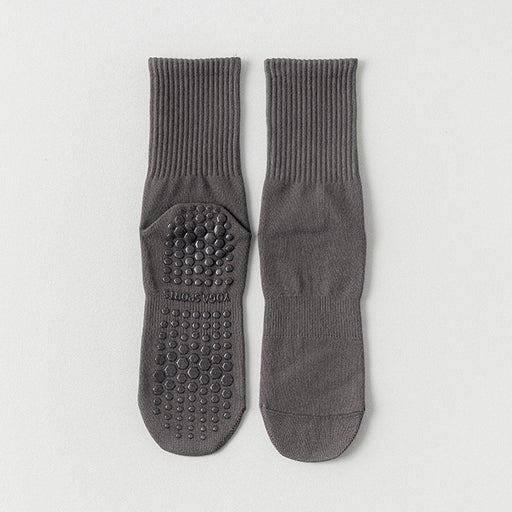 Calcetines yoga largo silicon antideslizante gris 3927-2