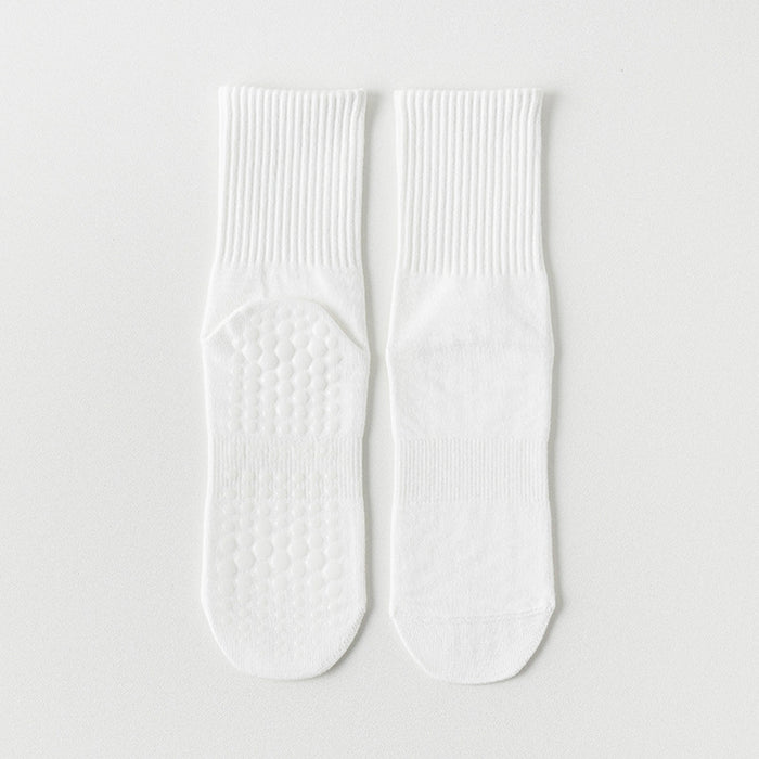 Calcetines yoga largos silicon antideslizante blanco 3927-5
