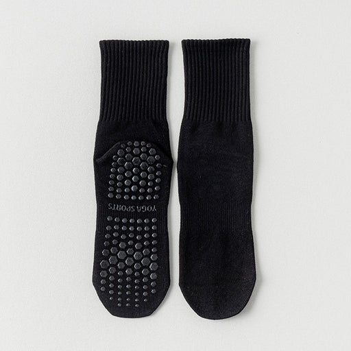 Calcetines yoga largos silicon antideslizante negro 3927-1