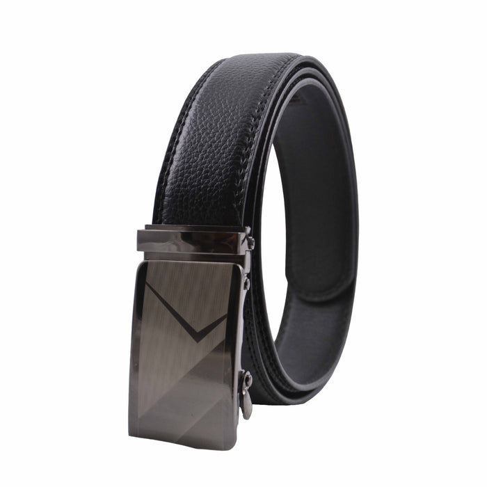 Cinturon sintetico negro automatico hombre 4064-4