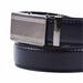 Cinturon sintetico automatico negro plateado hombre 4064-2