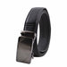 Cinturon sintetico automatico negro plateado hombre 4064-5