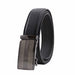 Cinturon sintetico automatico negro plateado hombre 4064-1