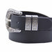Cinturon sintetico negro hebilla plateada 4073-1