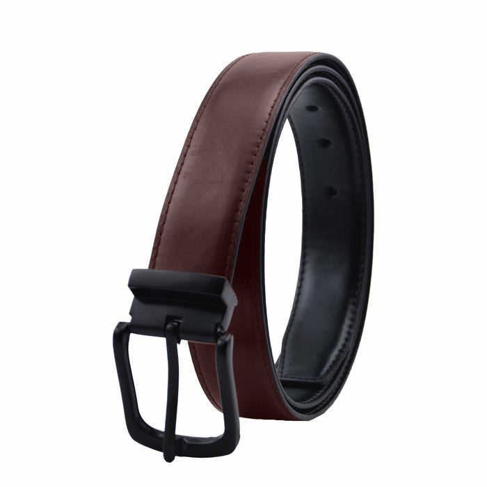 Cinturon sintetico negro hombre reversible 4061