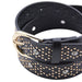 Cinturon tachas negro metal 
dorado 4233-2