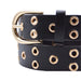 Cinturon tachas negro metal dorado 4222-2