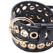 Cinturon tachas negro metal 
dorado 4229-2