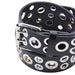 Cinturon tachas negro metal plateado 4225