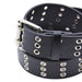 Cinturon tachas negro metal plateado 4227