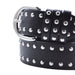 Cinturon tachas negro metal 
plateado 4230-1