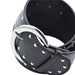 Cinturon tachas negro metal 
plateado 4231-1