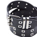 Cinturon tachas negro metal 
plateado 4232