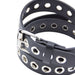 Cinturon tachas negro metal 
plateado 4234-1