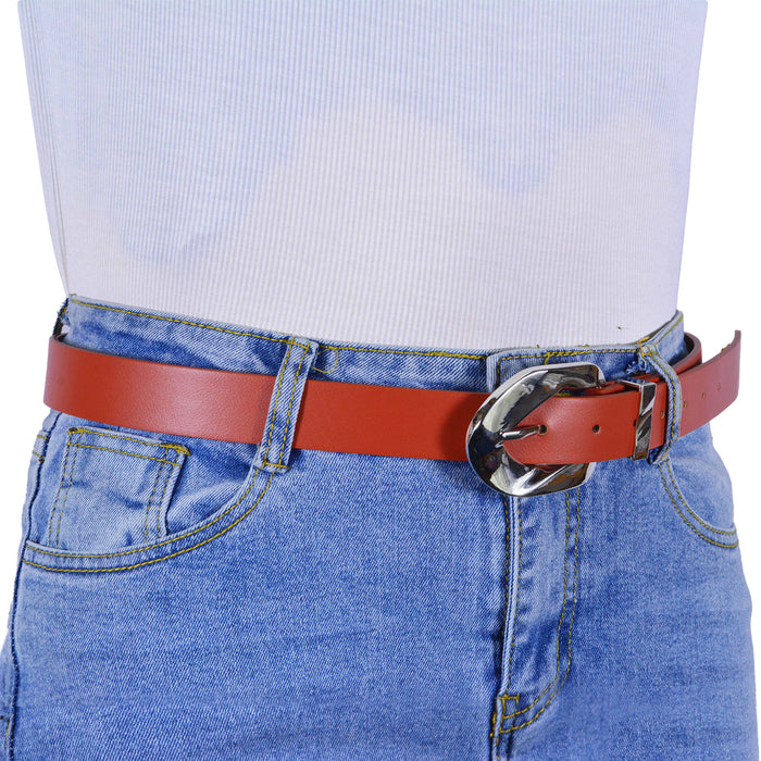 Cinturon tachas negro sintetico cafe rojizo dorado liso 4127-2