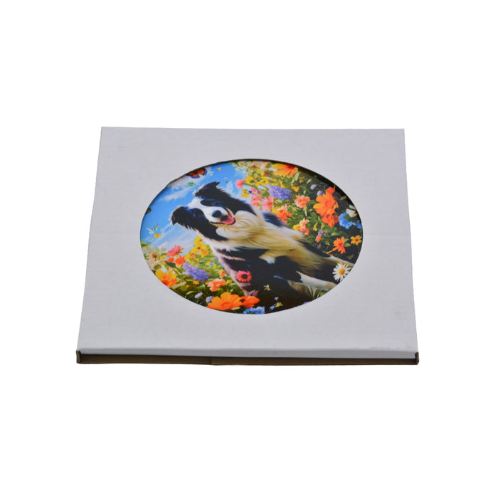 Colgante ceramica corcho perro bordie Collie 3924-7