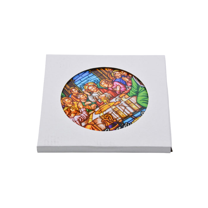 Colgante ceramica corcho pintura religioso la ultima cena 4053-21