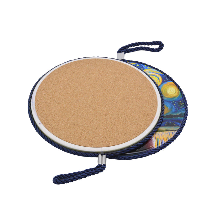 Colgante ceramica corcho gato negro noche 4143-2