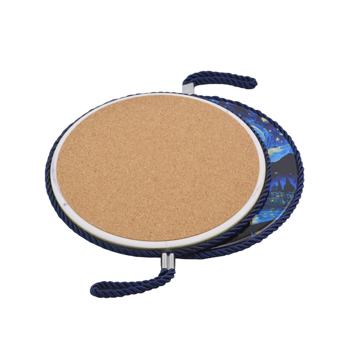 Colgante ceramica corcho gato negro noche 4143-4