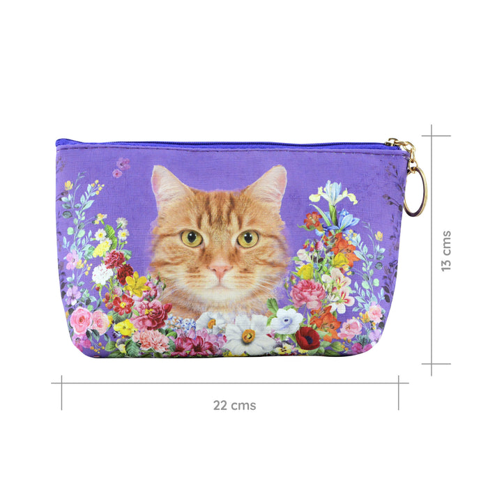 cosmetiquero floral gato talla