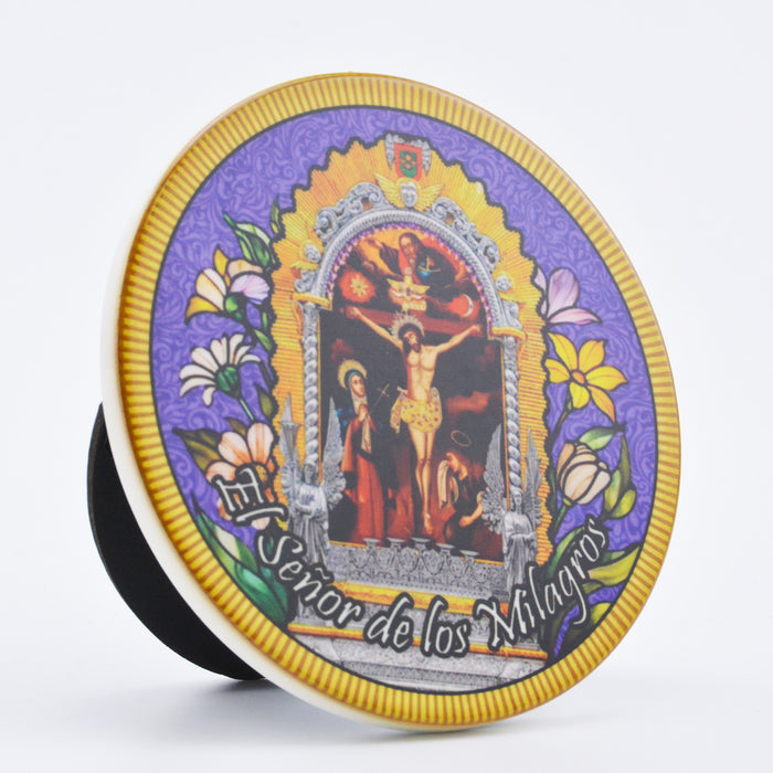 Cuadro religioso ceramica corcho el senor de los milagros 4054-25