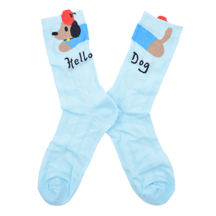 Calcetines algodon largo mujer perro salchicha largo