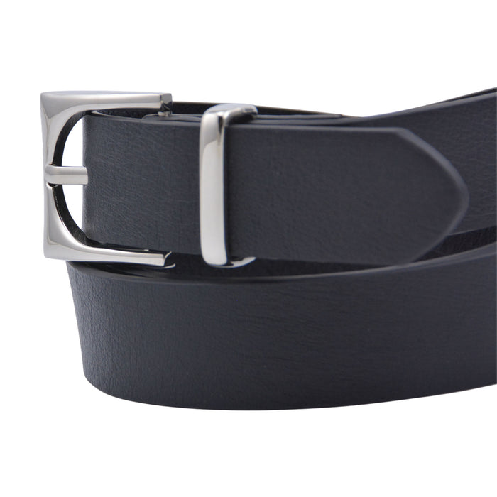 Cinturon negro sintetico negro liso 4126-1