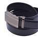 Cinturon sintetico automatico negro plateado hombre 4064-2