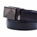 Detalle Cinturon sintetico automatico negro plateado hombre 4064-5