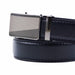 Cinturon sintetico automatico negro plateado hombre 4064-6