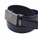 Detalle Cinturon sintetico automatico negro plateado hombre 4064-7
