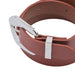 Cinturon sintetico cafe rojizo dorado liso 4127-2