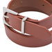Cinturon sintetico cafe rojizo liso 4126-2