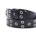 Cinturon tachas negro metal plateado 4222-1