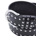 Cinturon tachas negro metal 
plateado 4230-1