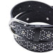 Cinturon tachas negro metal 
plateado 4233-1