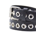 Cinturon tachas negro metal 
plateado 4234-1
