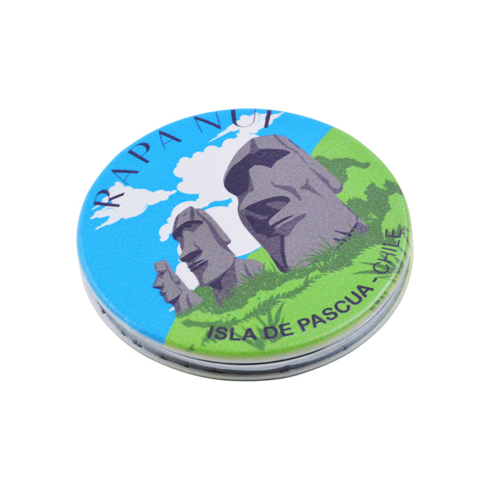 Espejo doble cara metal doble diseno moai 4137-14