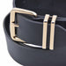 cinturon sintetico liso negro metal dorado 4076-2