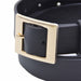 cinturon sintetico liso negro metal dorado 4078-2