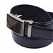 Cinturon sintetico automatico negro plateado hombre 4064-5