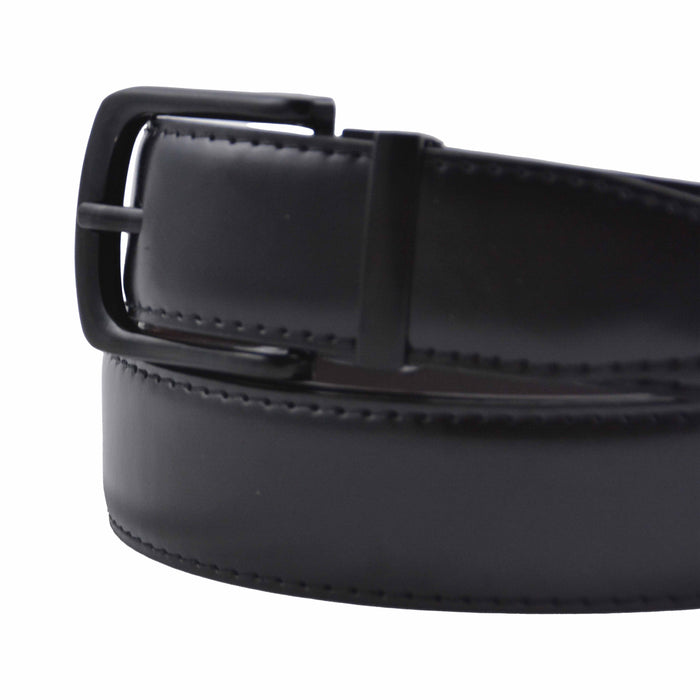Cinturon sintetico negro hombre reversible 4061