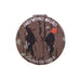 Espejo doble cara metal doble diseno carpintero negro 4137-9