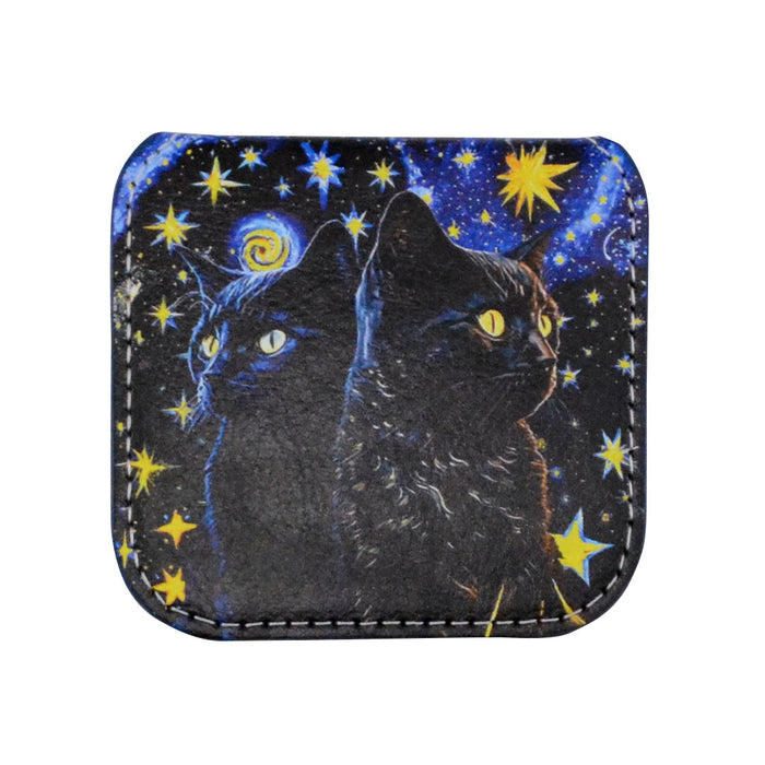Espejo cuadrado acero inoxidable gatos negros dobles van gogh arte pintura
