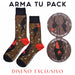 Espejo doble cara metal doble diseno carpintero negro 4137-9