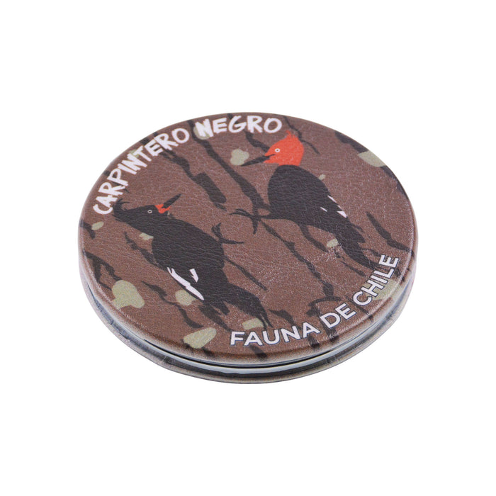 Espejo doble cara metal doble diseno carpintero negro 4137-9