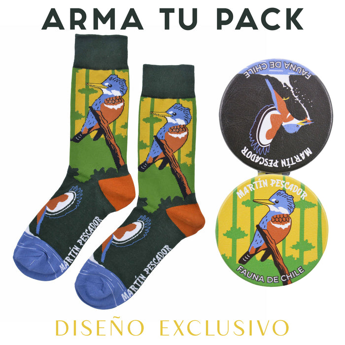 Espejo doble cara metal doble diseno martin pescador 4137-13