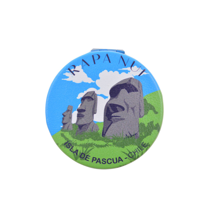 Espejo doble cara metal doble diseno moai 4137-14