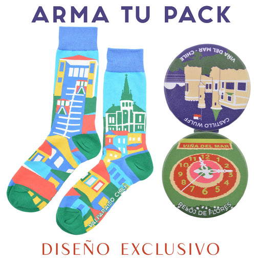 Espejo doble cara metal doble diseno reloj de flores 4137-24